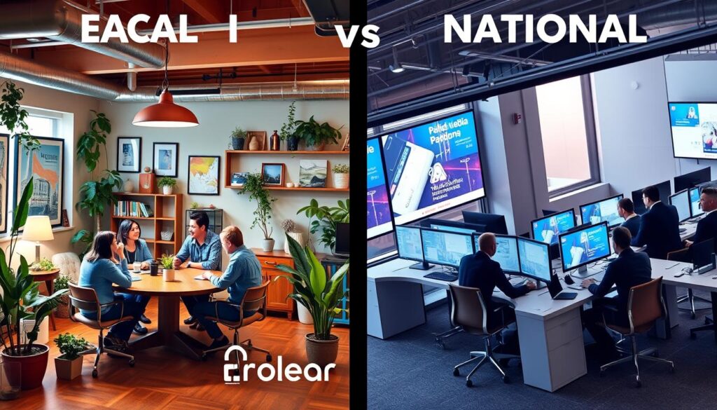 local vs national social media marketing firms