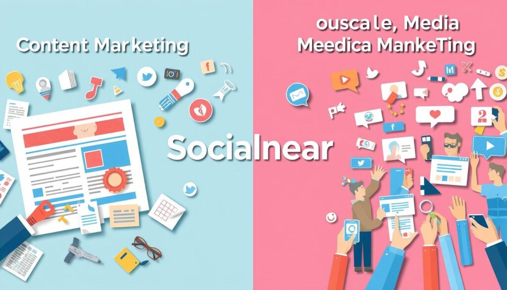 content marketing vs social media marketing