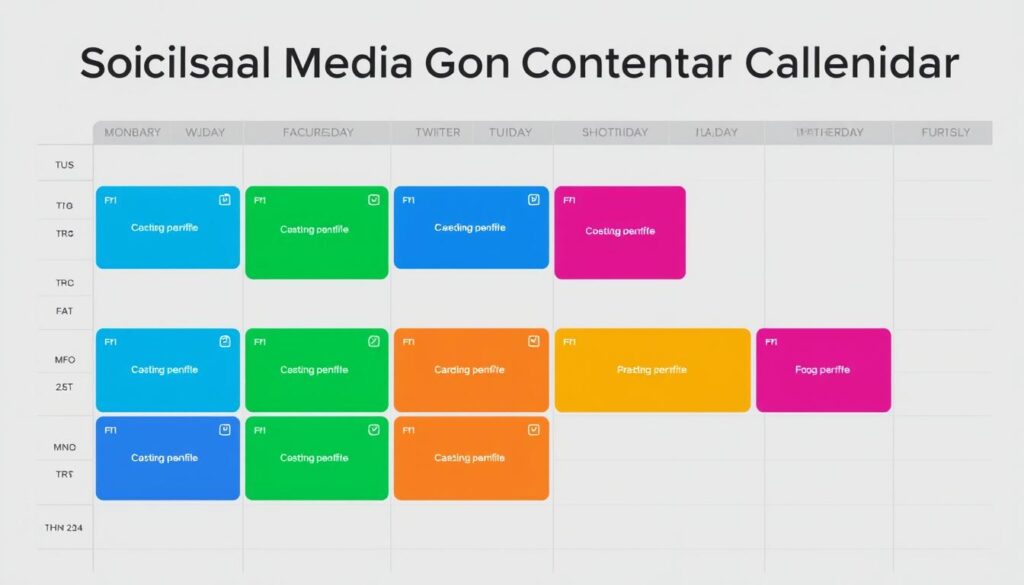 social media content calendar